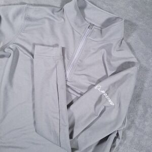 Peter Millar 1/4 Zip Pullover Mens Medium Perth Melange Gray Gale Golf Boeing